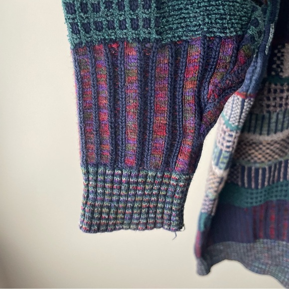 Vintage Tundra Coogi Style Knit Grandpa Sweater Cotton Blend Mens Size XL - Picture 6 of 11